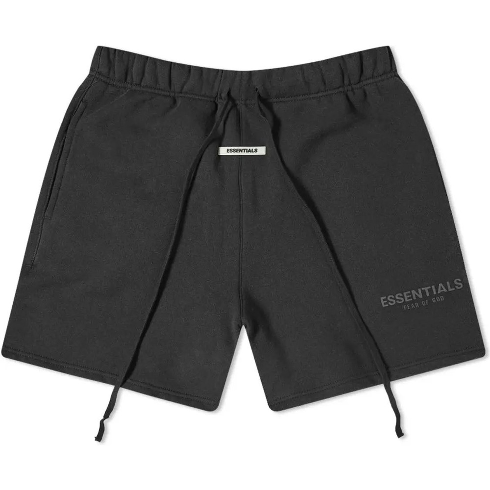 ESSENTIALS Fear of God Logo Sweat Shorts Black Size S Casual Streetwear Lounge